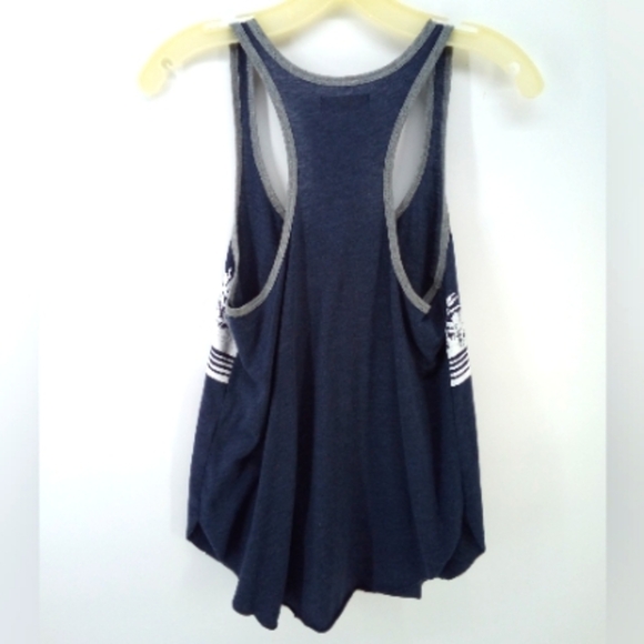 ⭐3/$30 Y2K Hollister Palm Trees Blue White Navy Gray Tank Top Small 90's 2000's - Picture 7 of 9